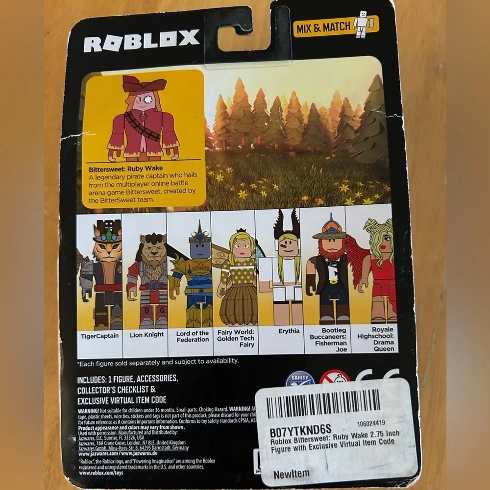 Roblox Figure Bittersweet Ruby Wake w/ Exclusive Item Code New